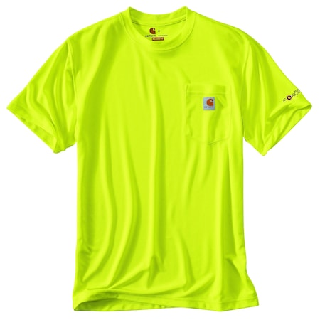 Carhartt Men's HV Force Color Enhanced SS Tee XS REG Short Sleeve Relaxed Brite Lime TK0493-M / 100493-323XSREG